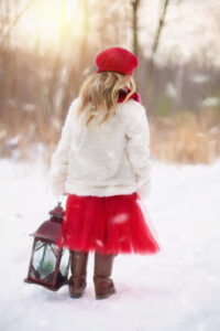 Canva - Woman Walking Holding Lantern